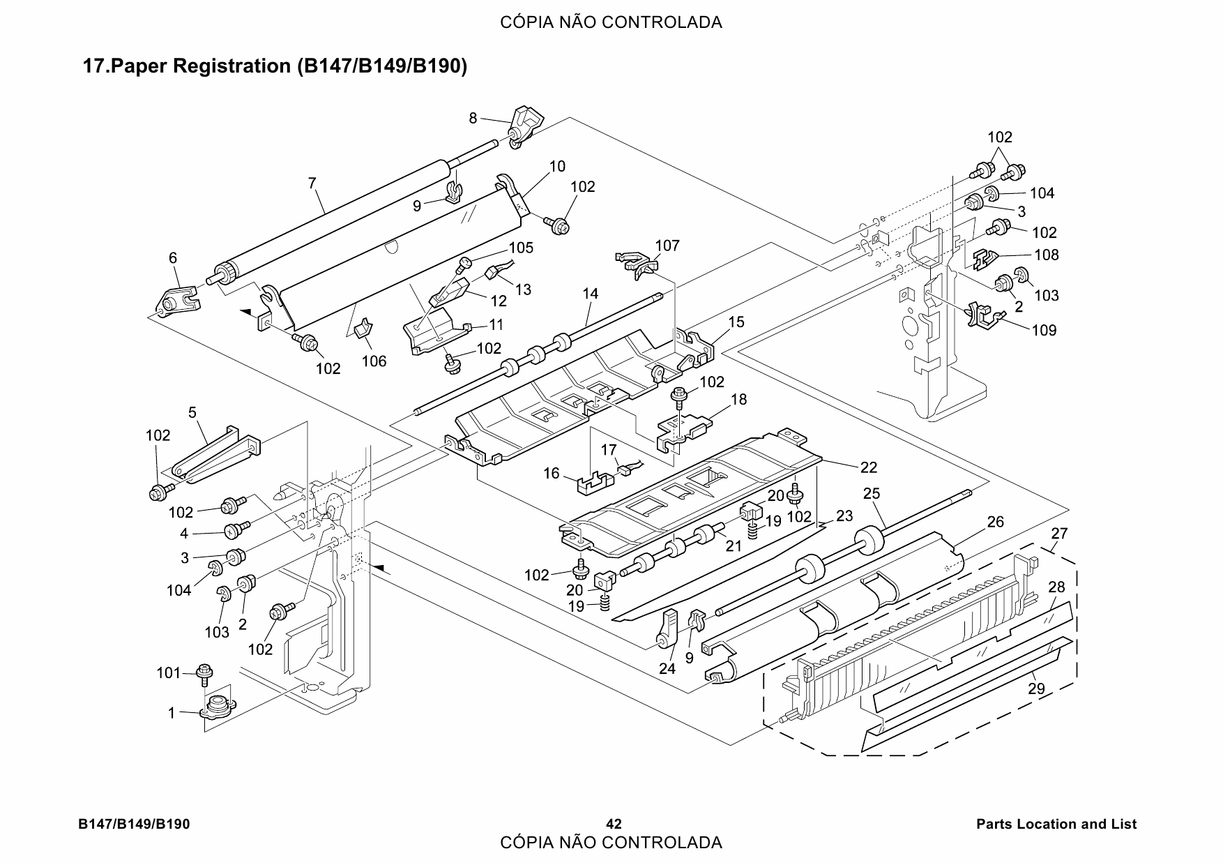 RICOH Aficio 2228C 2232C 2238C B147 B149 B190 Parts Catalog-5